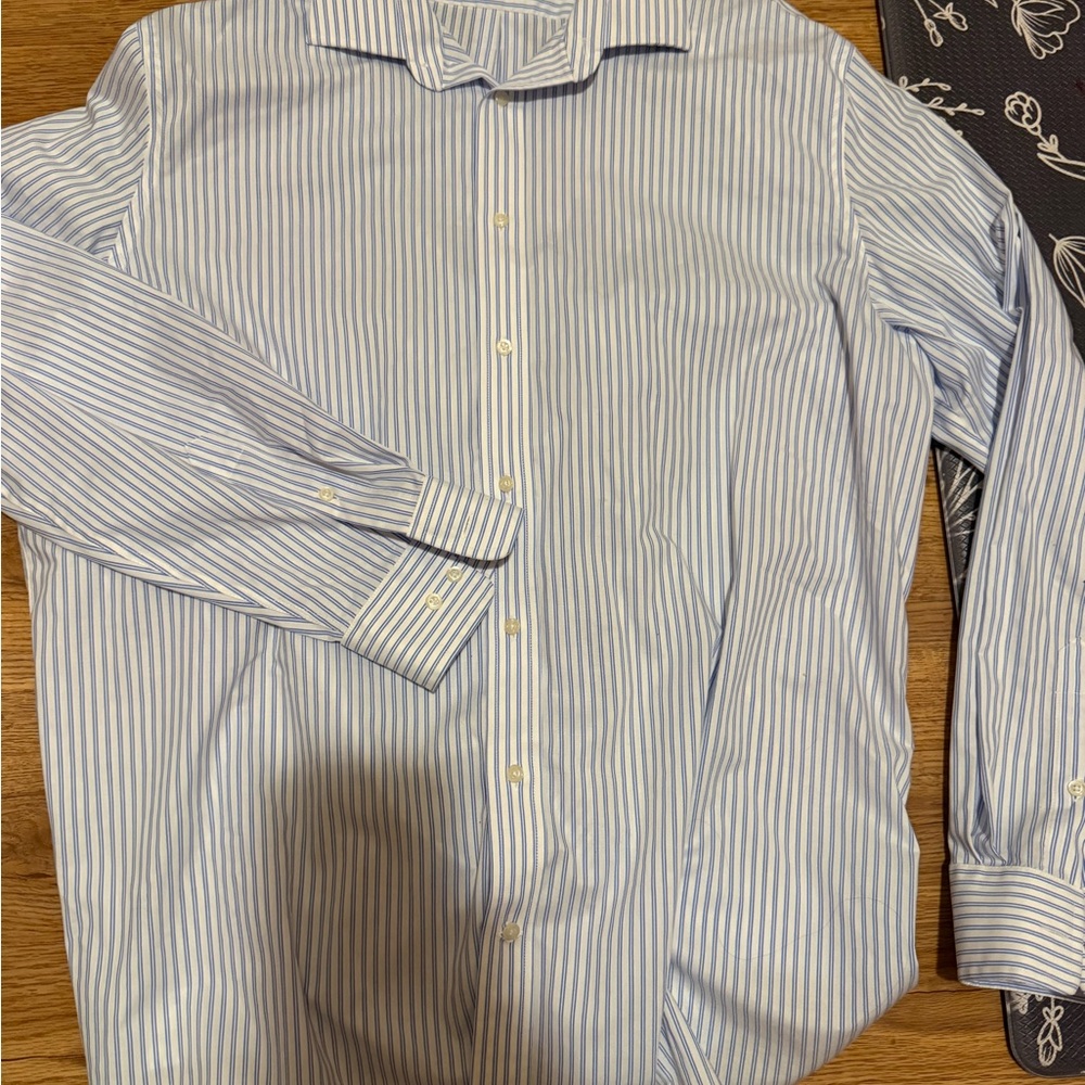 Ralph Lauren Light Blue Striped Dress Shirt